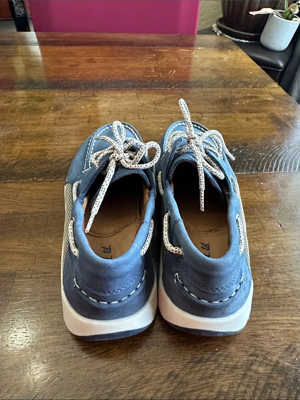 Kids Blue Moccasin-Style Boat Shoes